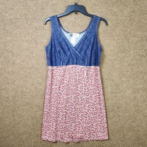 Vintage Tomorrow's Mother Maternity Dress Medium Lightweight Floral Multicolor